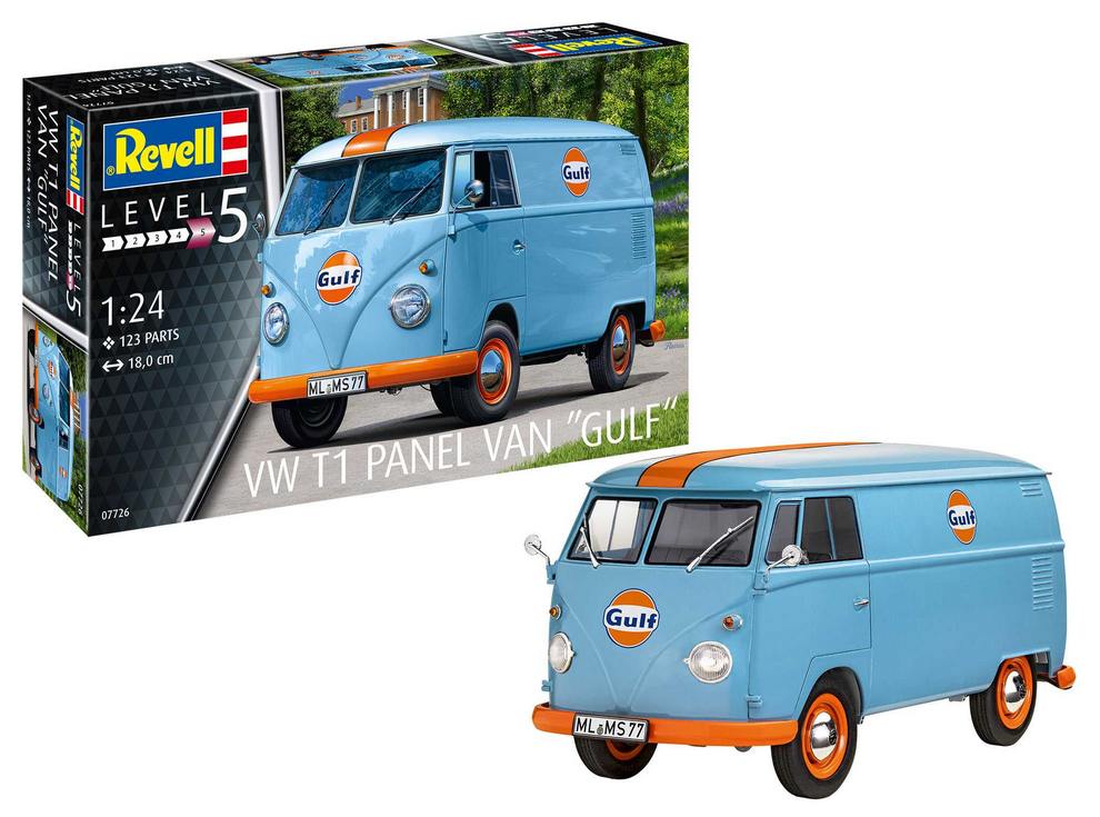 Revell ModelKit auto 07726, VW T1 panel van Gulf Decoration, 1:24