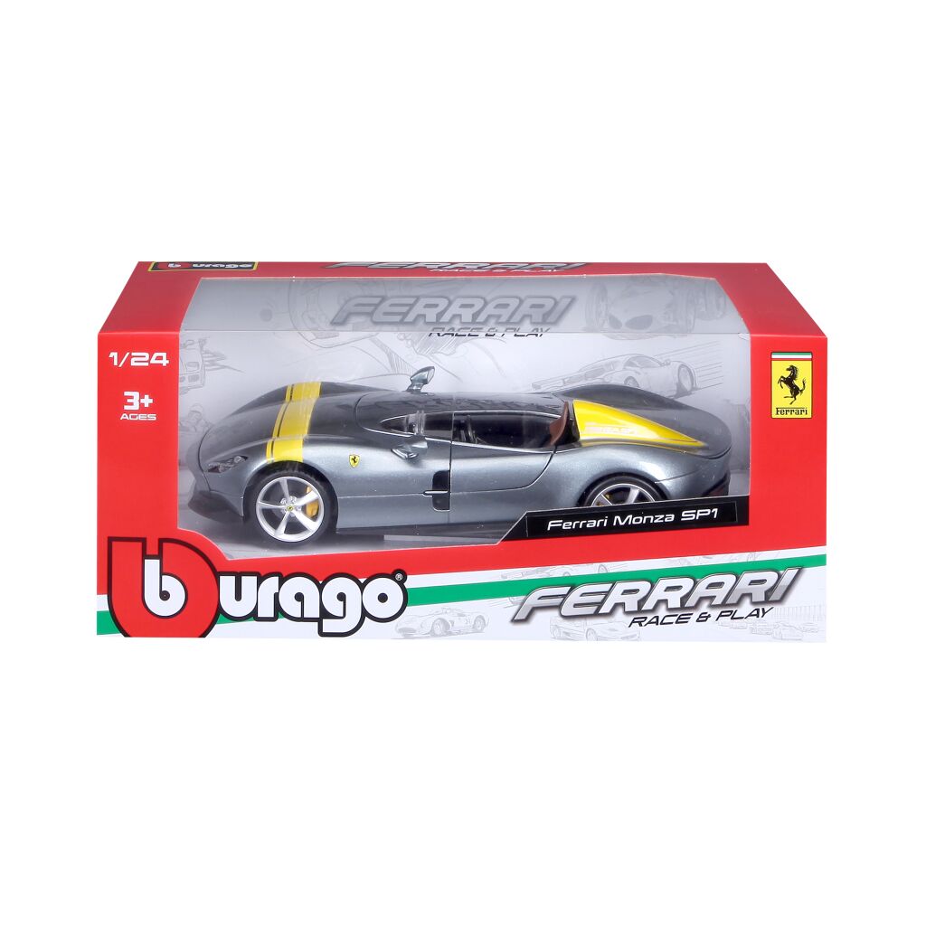 Bburago Ferrari Monza SP1 Silver Blue 1:24