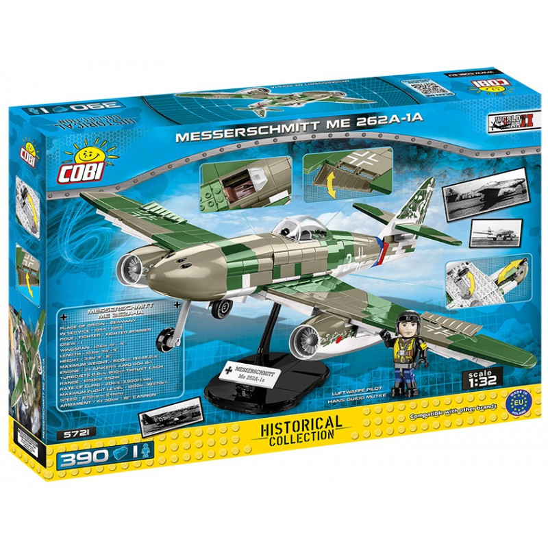 Cobi 5721 II WW Messerschmitt ME 262A-1A, 1:32, 390 kostek