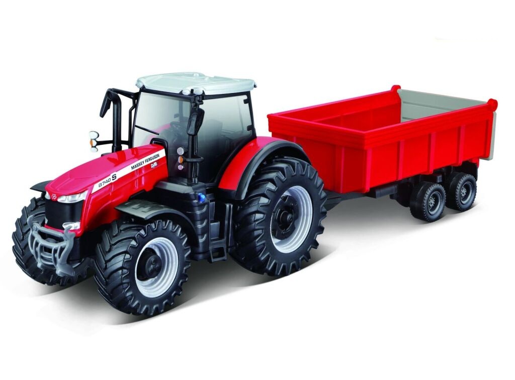 Bburago Farm traktor Messey Ferguson s vlečkou 1:50