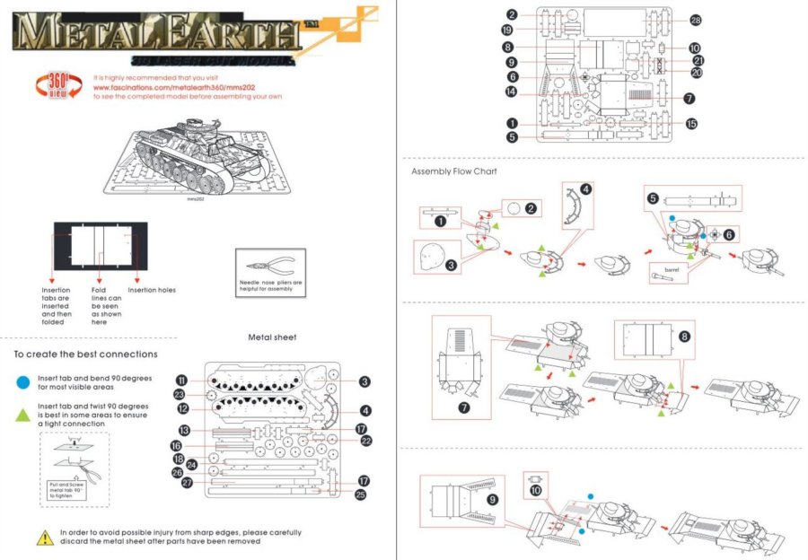 METAL EARTH 3D puzzle Tank Chi Ha