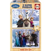 Educa dětské dřevěné puzzle Ledové království 2x50 dílků
