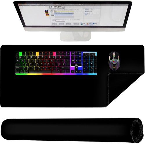 Podložka pod myš a klávesnici XXL, Černá
