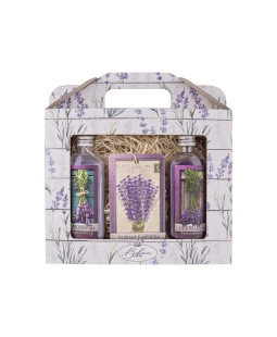 Kosmetická sada levandule, gel 100ml, lázeň 100ml a vonná karta