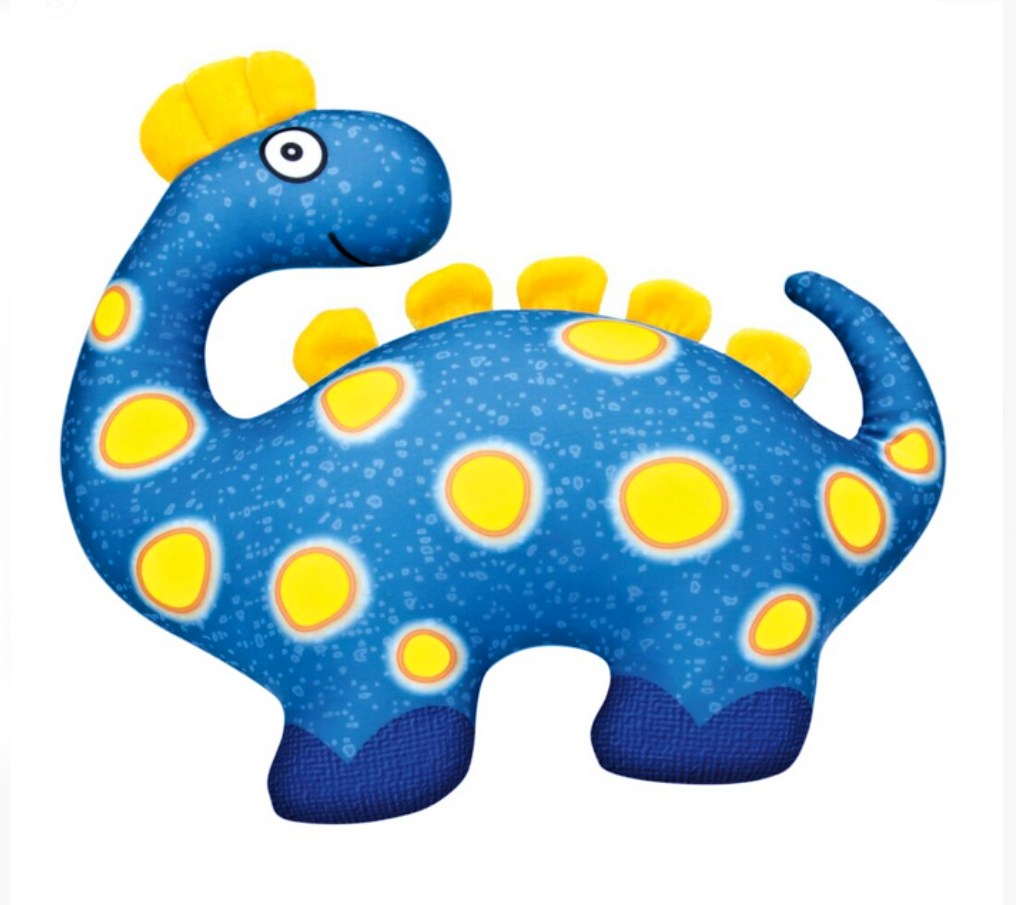 Dětský polštářek Dinosaurus modrý, 34cm