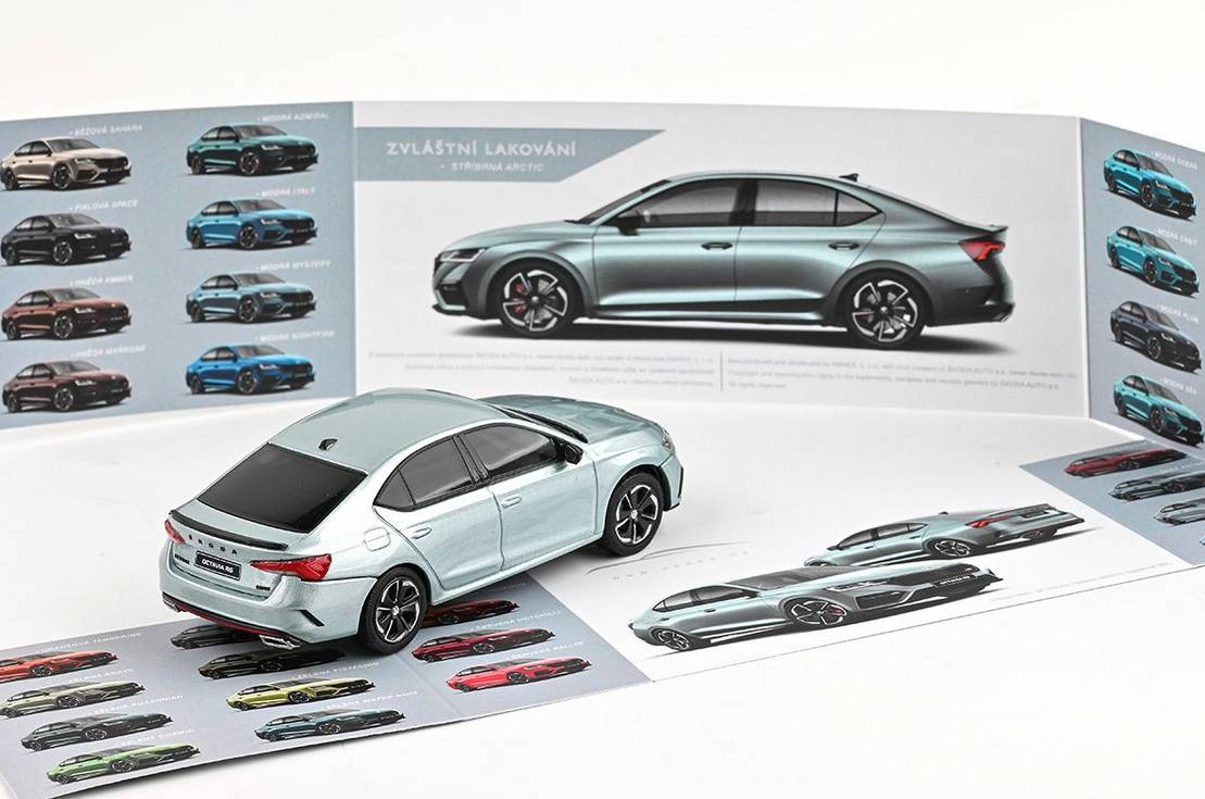 Abrex Škoda Octavia IV RS (2020) Zelená Arctic Metalíza 1:43