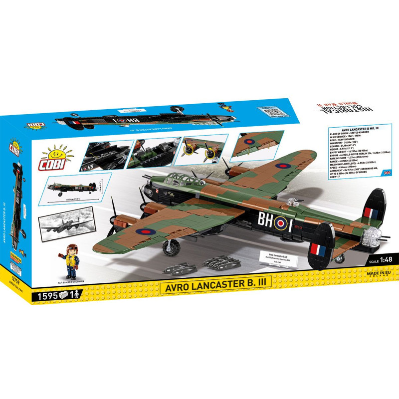 COBI 5759 II WW Avro Lancaster B III, 1:48, 1595 kostek