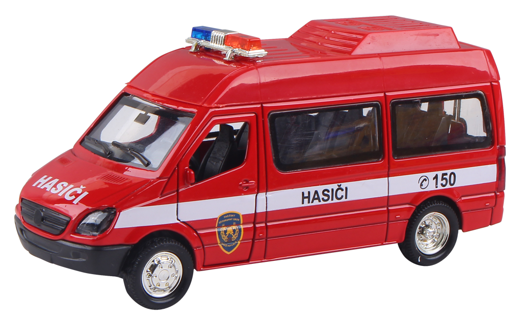 HM Studio Hasiči na setrvačník, na baterie se světlem a zvukem