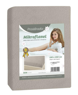 Bellatex Prostěradlo Mikroflanel Šedá - 90x200 cm