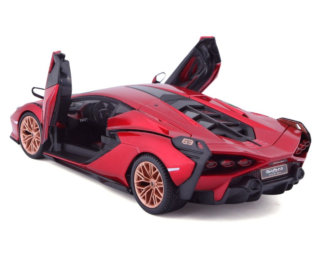 Bburago Lamorghini Sian FKP37, červená, 1:24