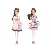 Kloubová plastová panenka ve stylových šatech 30cm 