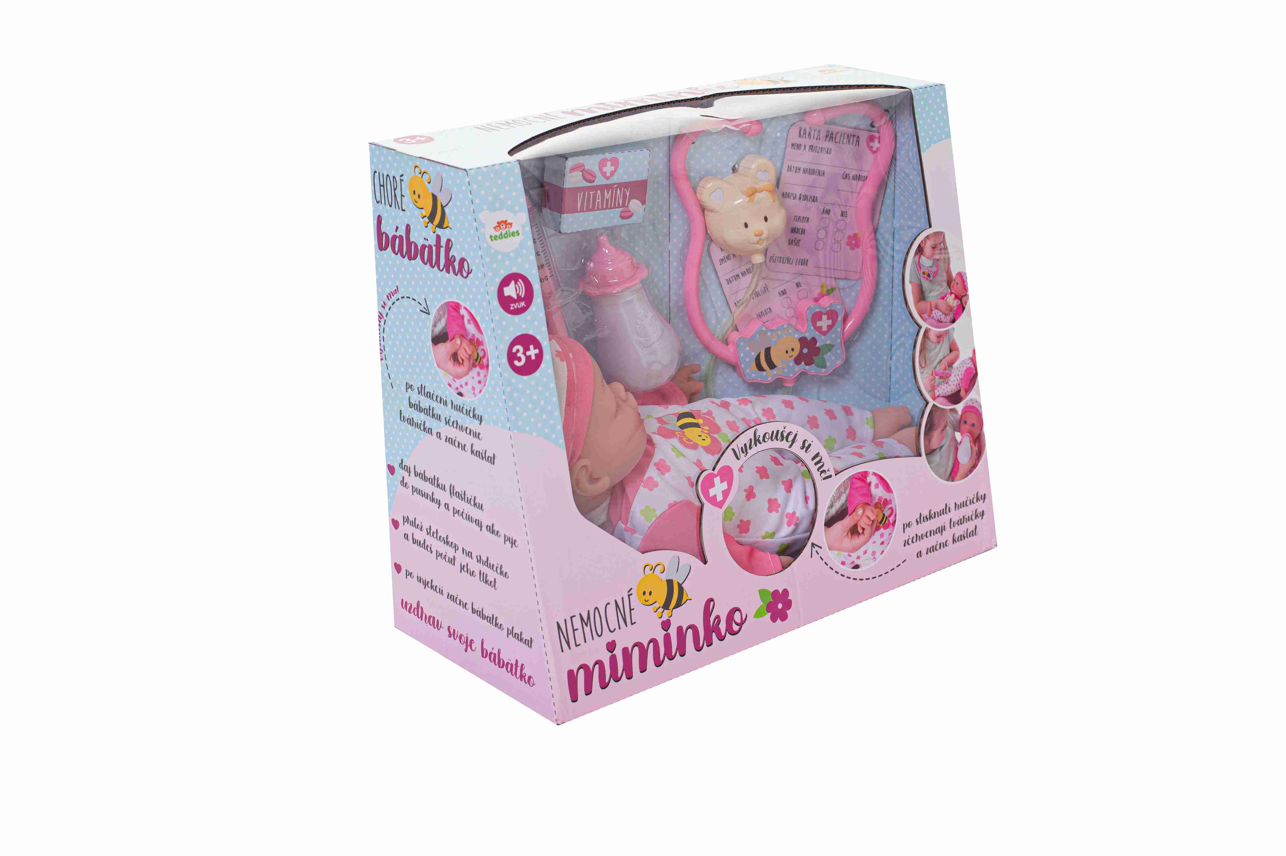 Teddies Nemocné miminko 36cm