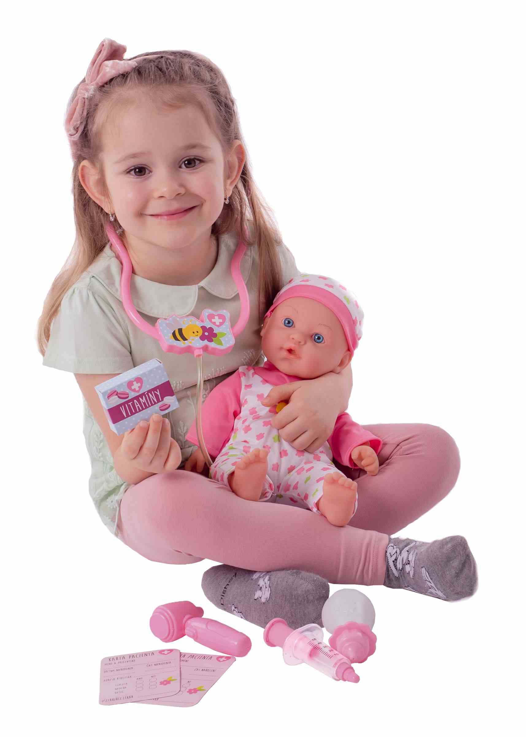 Teddies Nemocné miminko 36cm
