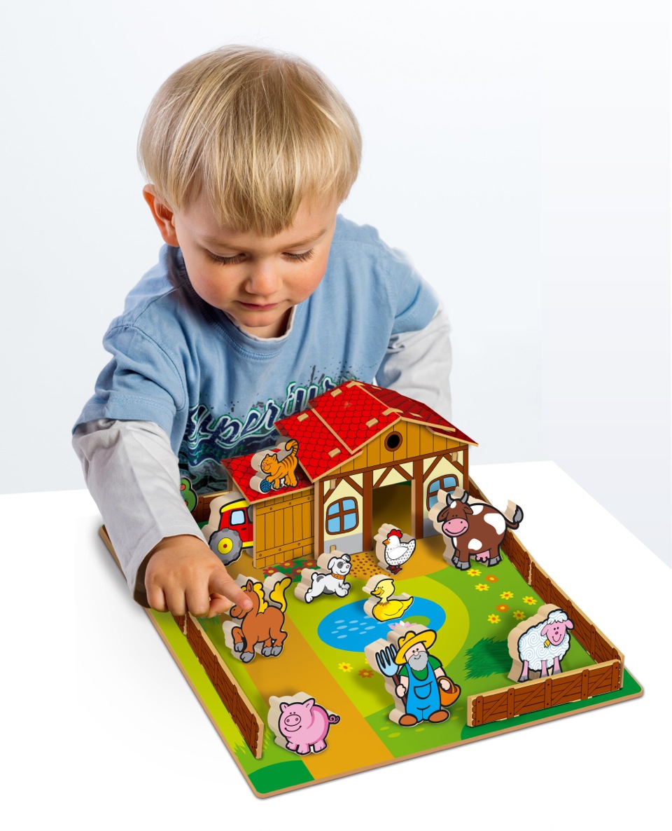 Teddies Moje první zvířátka Domeček dřevěná farma