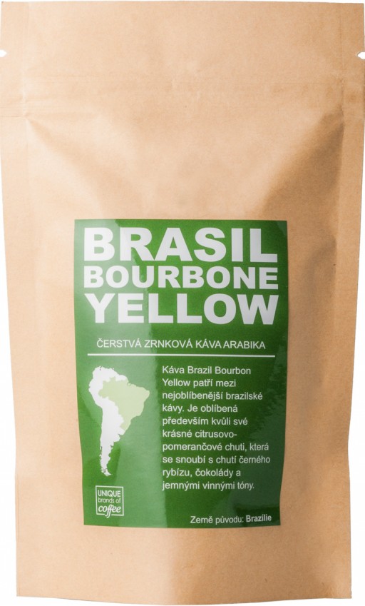Brasil Bourbone Yellow Arabika 1000g, Zpracování Středně mletá ( turek )