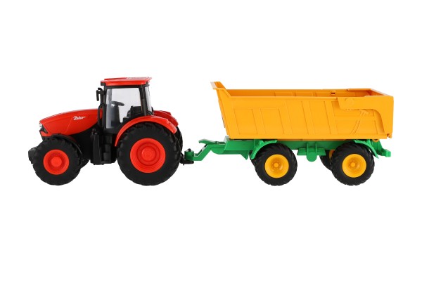 RC traktor Zetor s vlekem na dálkové ovládání, 42cm