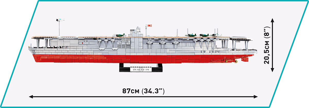 Cobi 4851 II WW AKAGI Japonská letadlová loď, 1:300, 3573 kostek