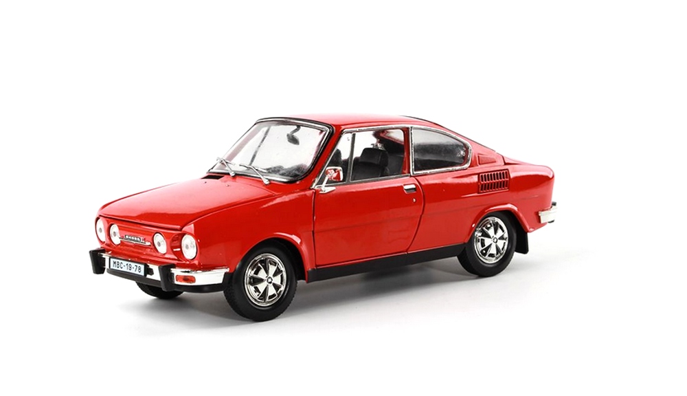 Abrex Škoda 110R Coupé (1980) Červená Závodní 1:18