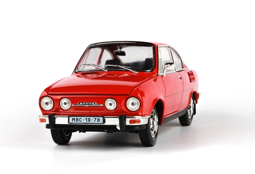 Abrex Škoda 110R Coupé (1980) Červená Závodní 1:18