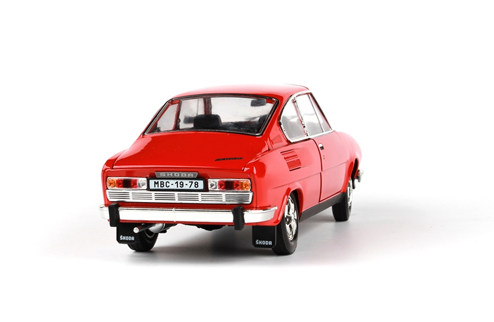 Abrex Škoda 110R Coupé (1980) Červená Závodní 1:18