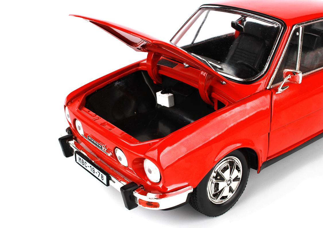 Abrex Škoda 110R Coupé (1980) Červená Závodní 1:18