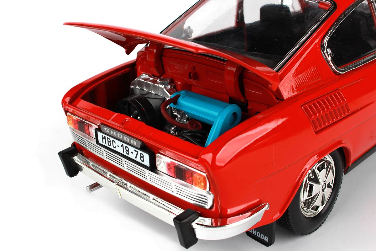 Abrex Škoda 110R Coupé (1980) Červená Závodní 1:18