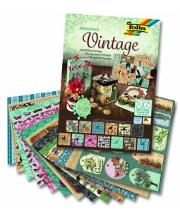 Folia Blok s motivy Vintage, 26 listů