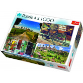 Trefl Puzzle Toskánsko 4x1000 dílků 