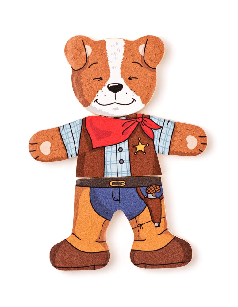 Woody Puzzle šatní skříň, Pejsek, 18 dílů