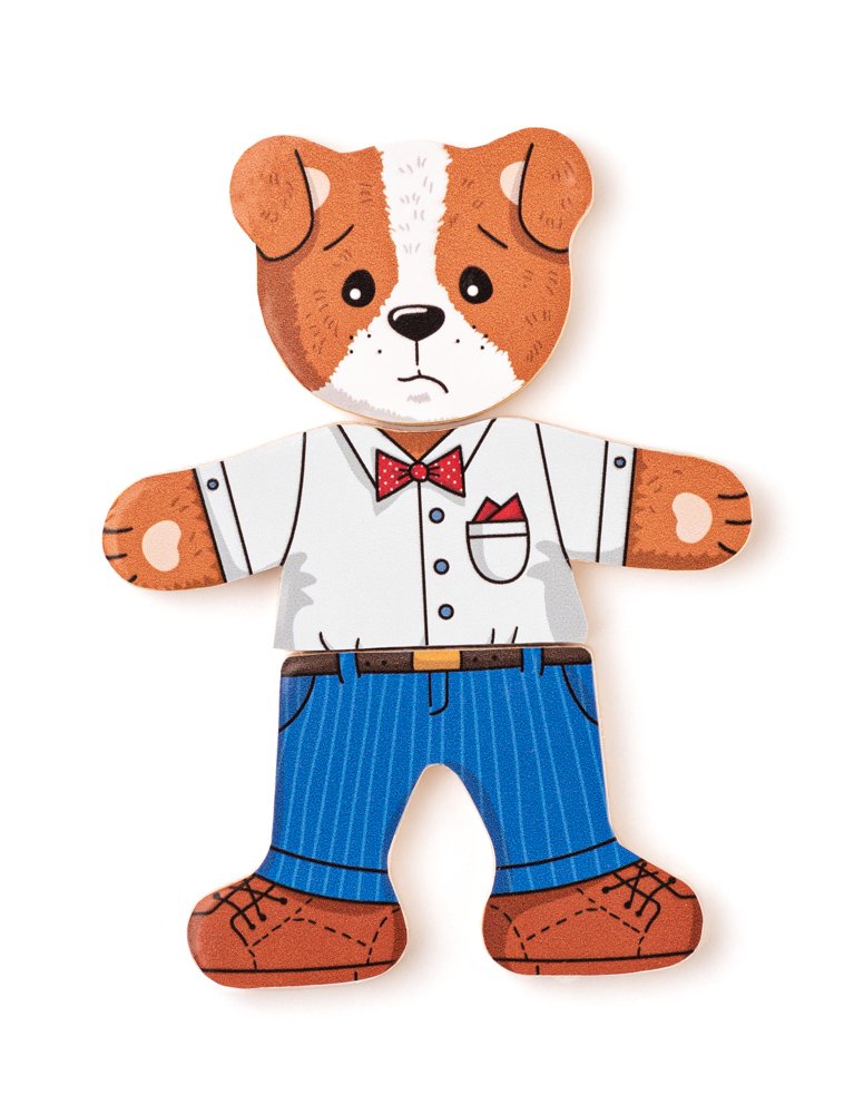 Woody Puzzle šatní skříň, Pejsek, 18 dílů
