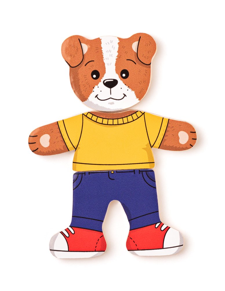 Woody Puzzle šatní skříň, Pejsek, 18 dílů
