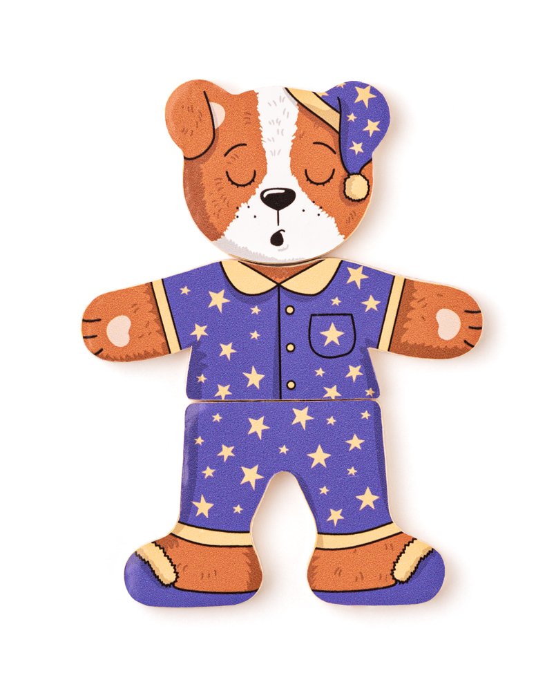 Woody Puzzle šatní skříň, Pejsek, 18 dílů