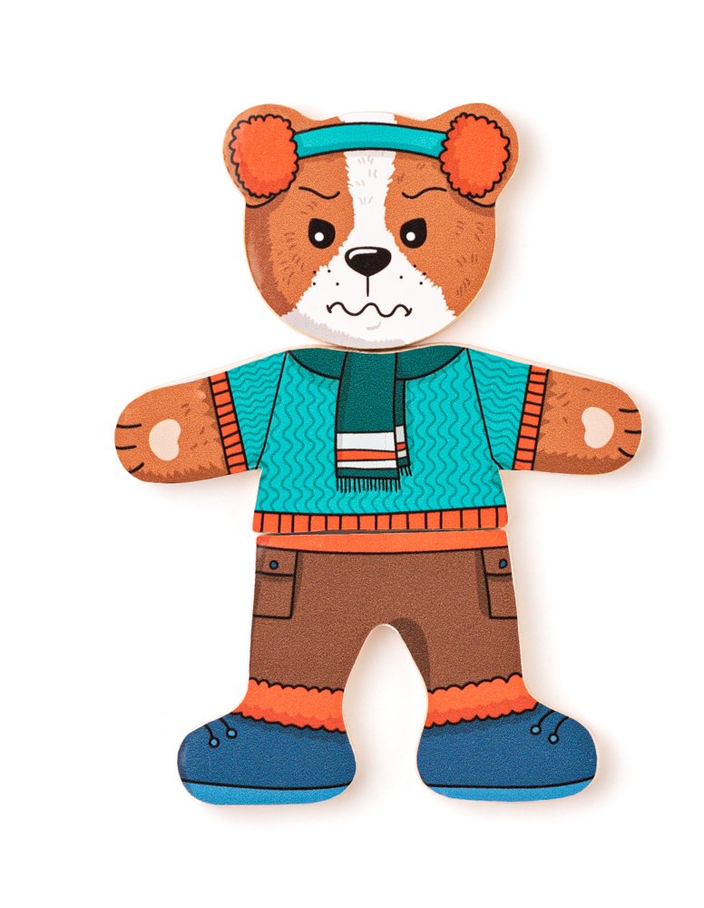 Woody Puzzle šatní skříň, Pejsek, 18 dílů
