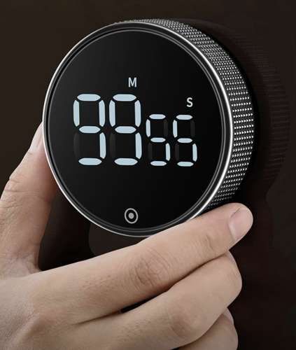 Ruhhy Elektronická kuchyňská minutka, černá, 0-99 min.