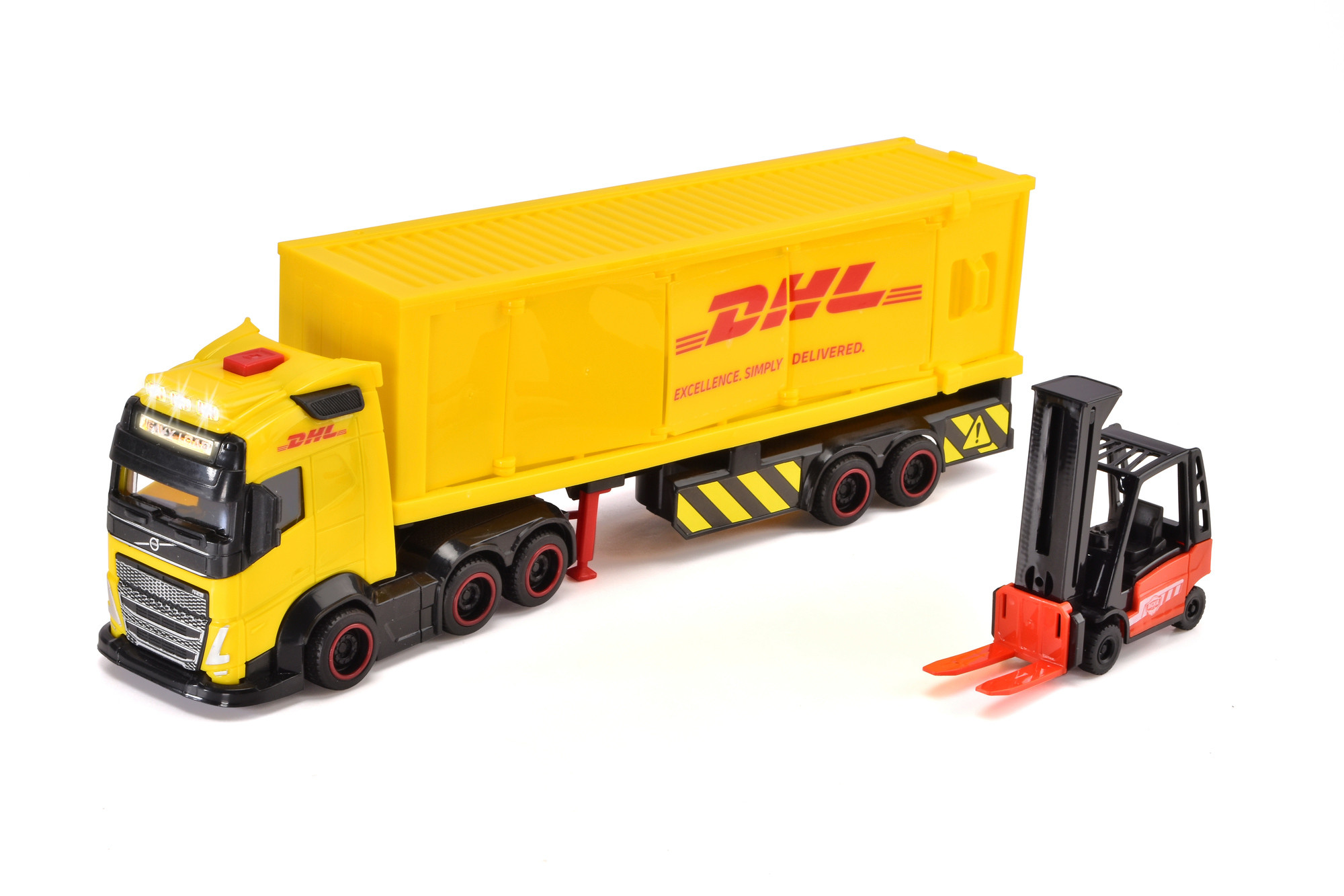 Nákladní auto Volvo FH 16 DHL s vysokozdvižným vozíkem 35 cm
