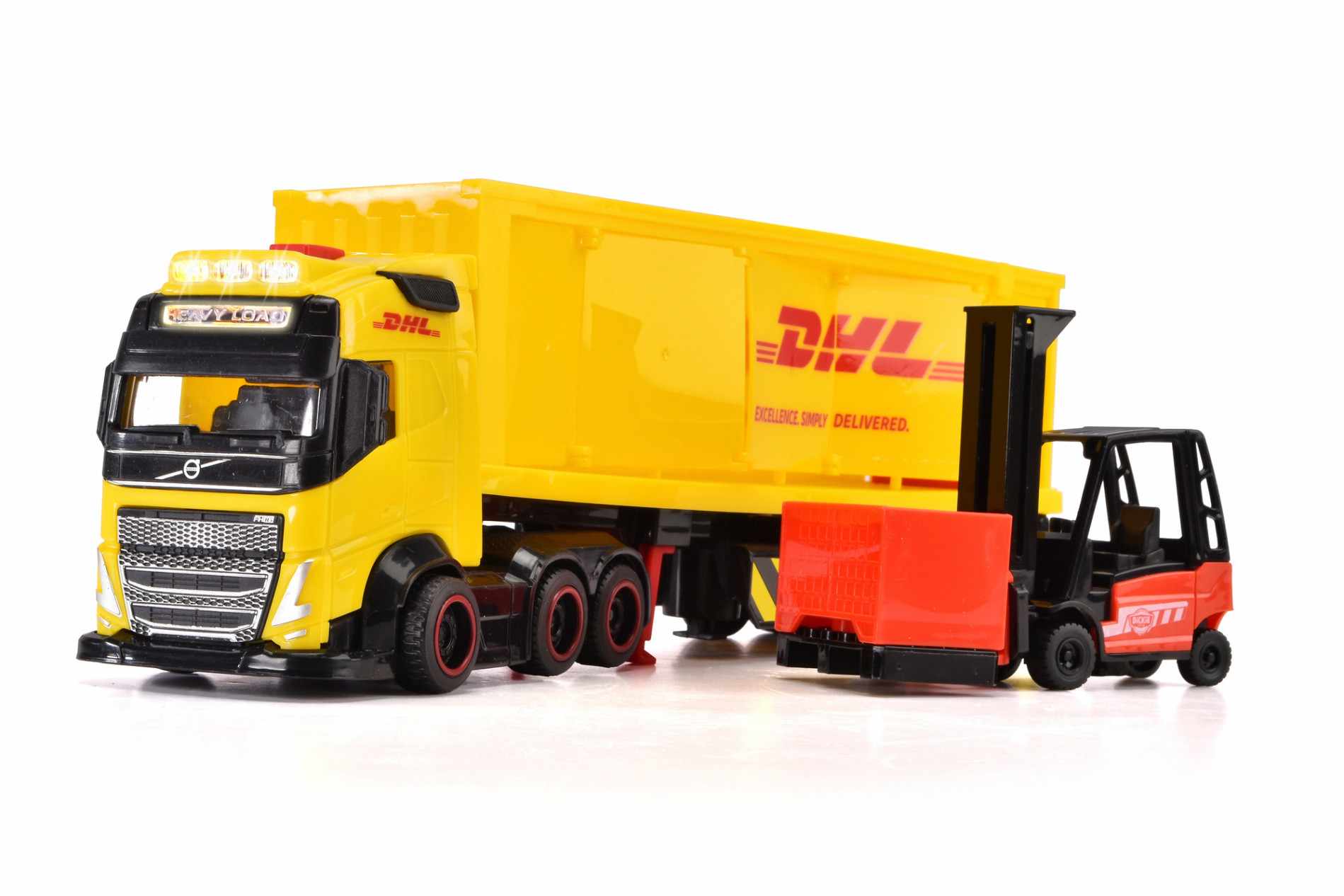 Nákladní auto Volvo FH 16 DHL s vysokozdvižným vozíkem 35 cm