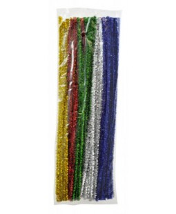 Chlupaté drátky Třpytivé, mix barev 90ks, 30 cm