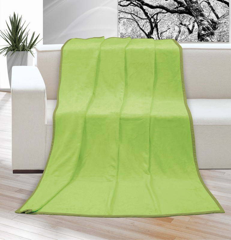 Bellatex Přikrývka Korall micro jednolůžko, zelená světlá - 150x200 cm