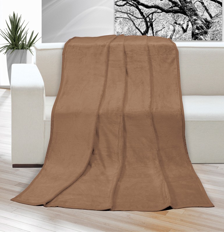 Bellatex Přikrývka KORALL MICRO, kávová - 200x230 cm