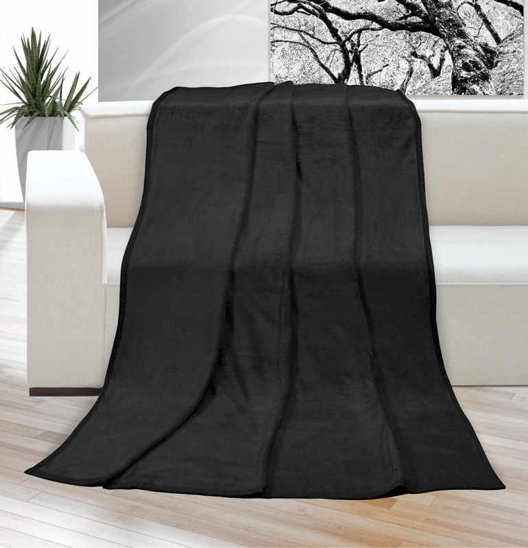 Bellatex Přikrývka KORALL MICRO, černá - 200x230 cm