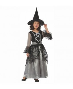 Dětský kostým na karneval Malá čarodějka, 120-130cm
