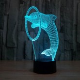 Lampa s 3D iluzí - delfín 