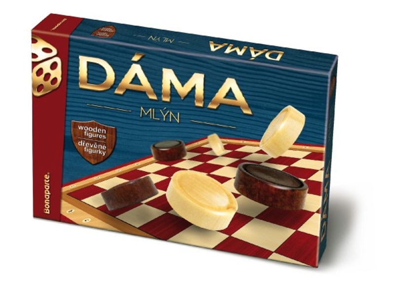 Bonaparte Dáma a mlýn, dřevěná společenská hra