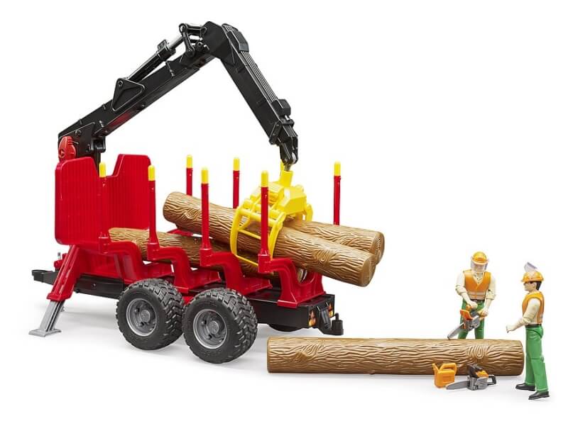 Bruder 2252 Přívěs na dřevo s rukou a kladami