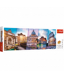 Trefl Panoramatické puzzle Cestování do Itálie 500 dílků