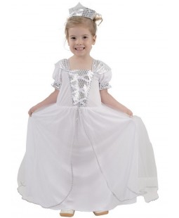 Dětský kostým na karneval Princezna v bílých šatech, 92-104 cm
