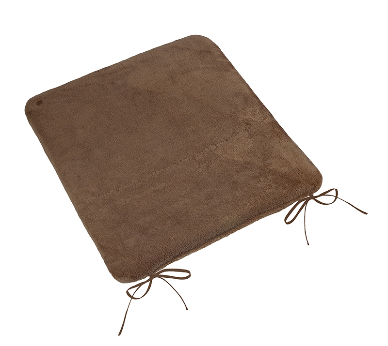 Bellatex Sedák hladký Korall micro, kávová - 40x40cm