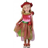 Dětský kostým na karneval Jahodová víla, 92-104 cm