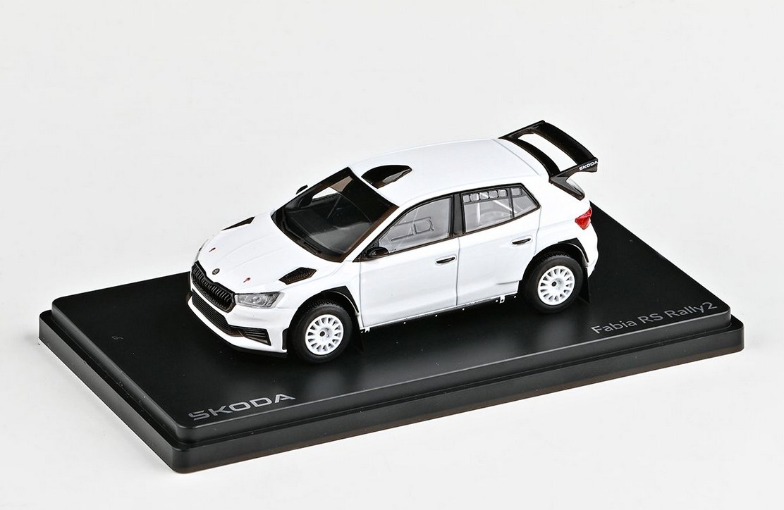 Abrex Škoda Fabia IV RS Rally2 (2022) Šotolinová kola 1:43 - Bílá