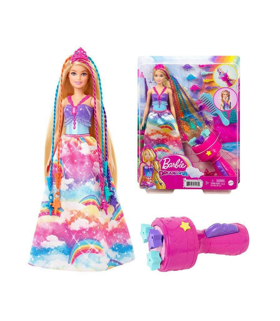 Mattel Barbie princezna s barevnými vlasy, herní set